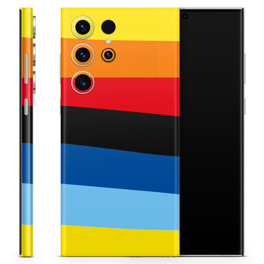 Colourful Striped Matte Finish Latest Phone Skin