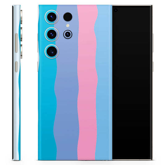 Yellow And Pink Rainbow Pattern Matte Finish Latest Phone Skin