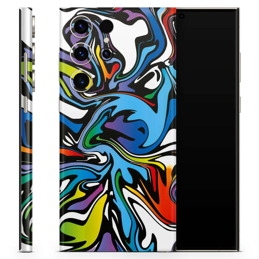 Abstract Colour Paints 3D Textured Latest Phone Skin