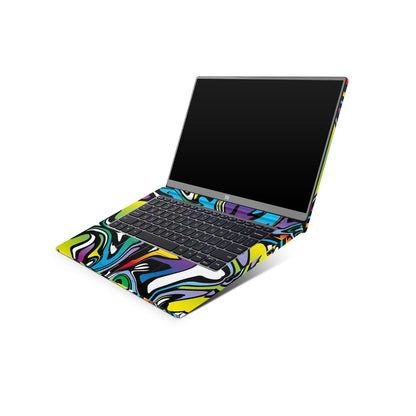 Abstract Colour Paints Matte Finish Latest Laptop Skin