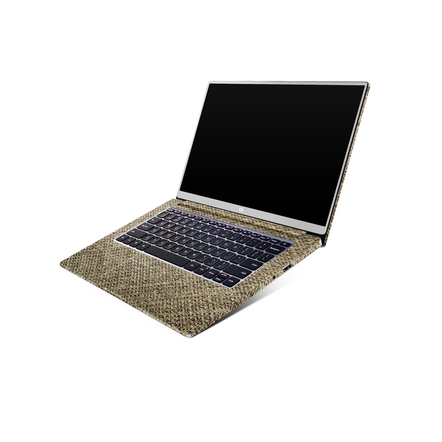 Premium Beige Febric 3D Textured Laptop Skin