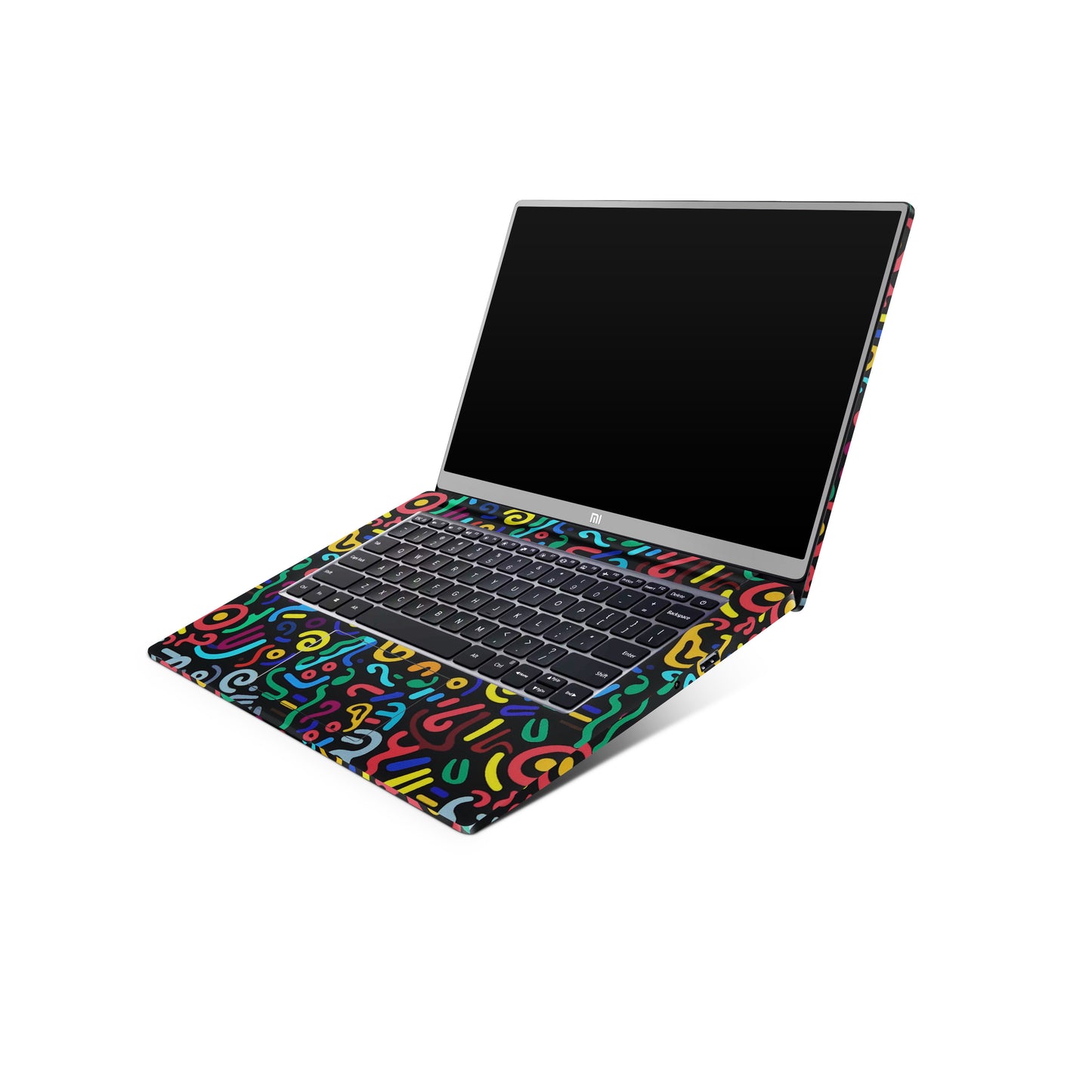 Black And Multi Tetris Design  Matte Textured Laptop Skin
