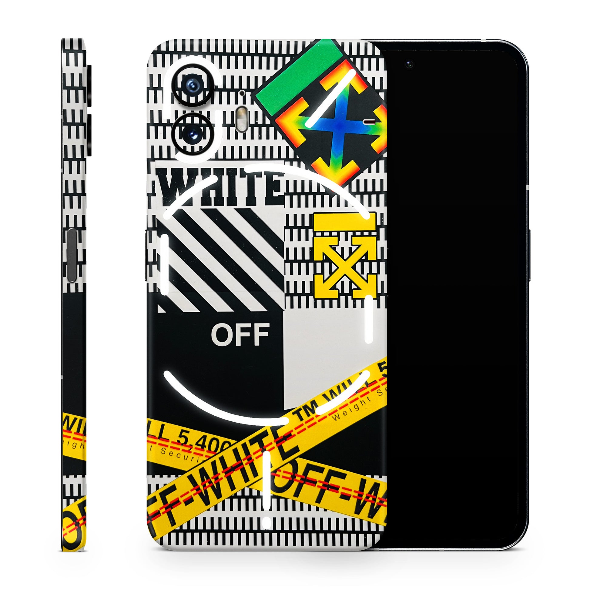 White Off Abstract 3D Textured Phone Skin - Skinly