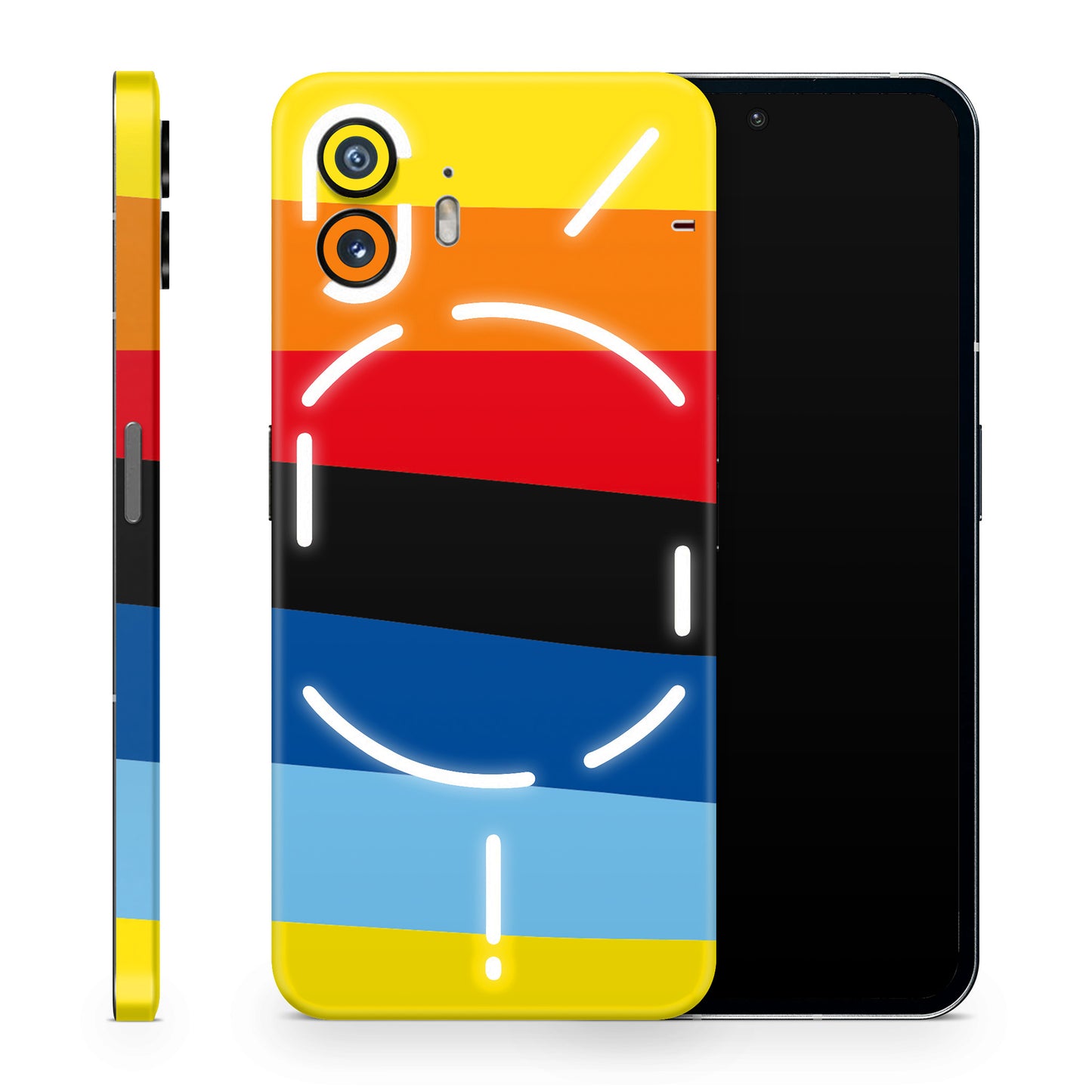 Colourful Striped Matte Finish Latest Phone Skin