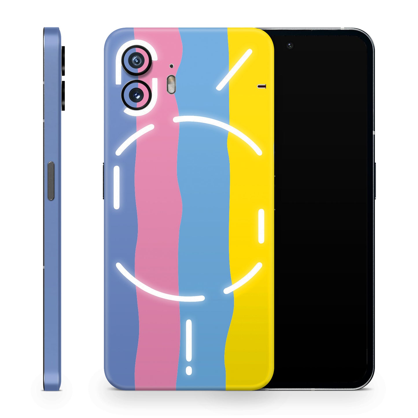 Yellow And Pink Rainbow Pattern Matte Finish Latest Phone Skin