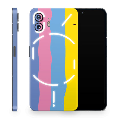 Yellow And Pink Rainbow Pattern Matte Finish Latest Phone Skin