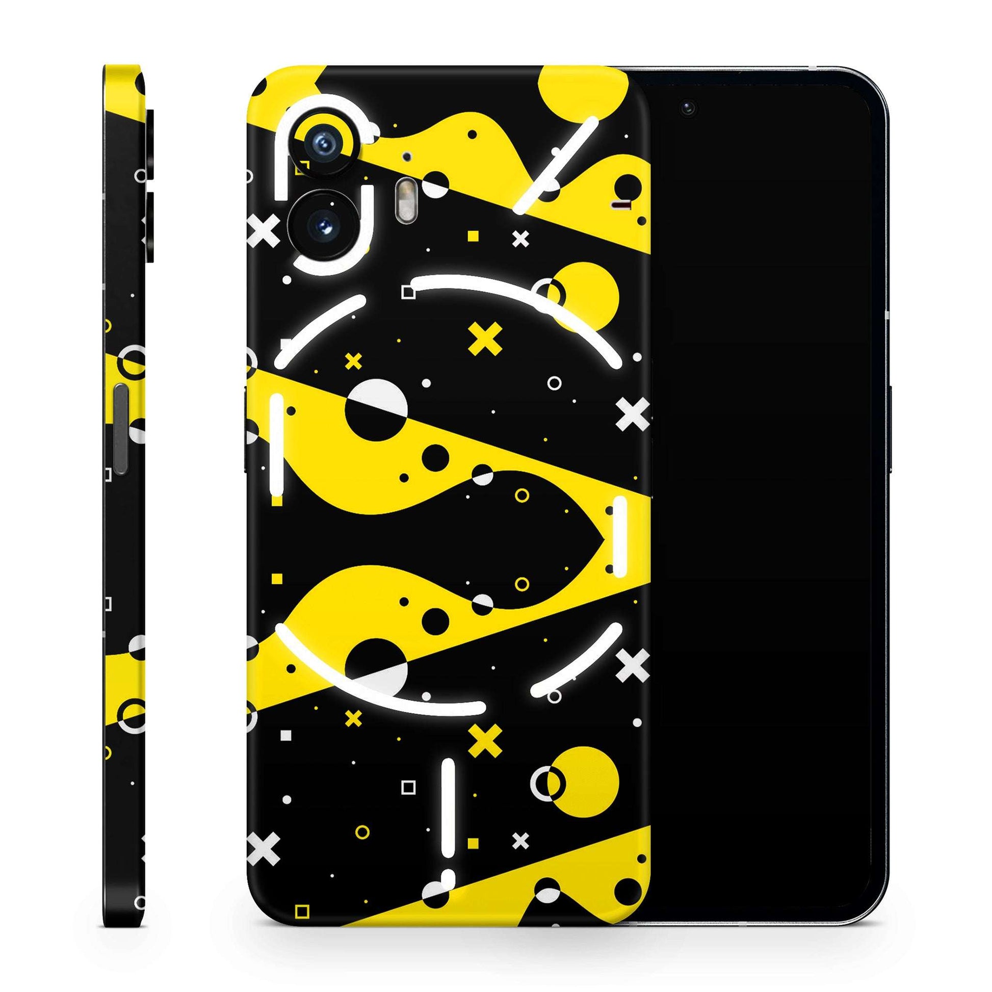 Yellow And Black Magnet Matte Finish Latest Phone Skin