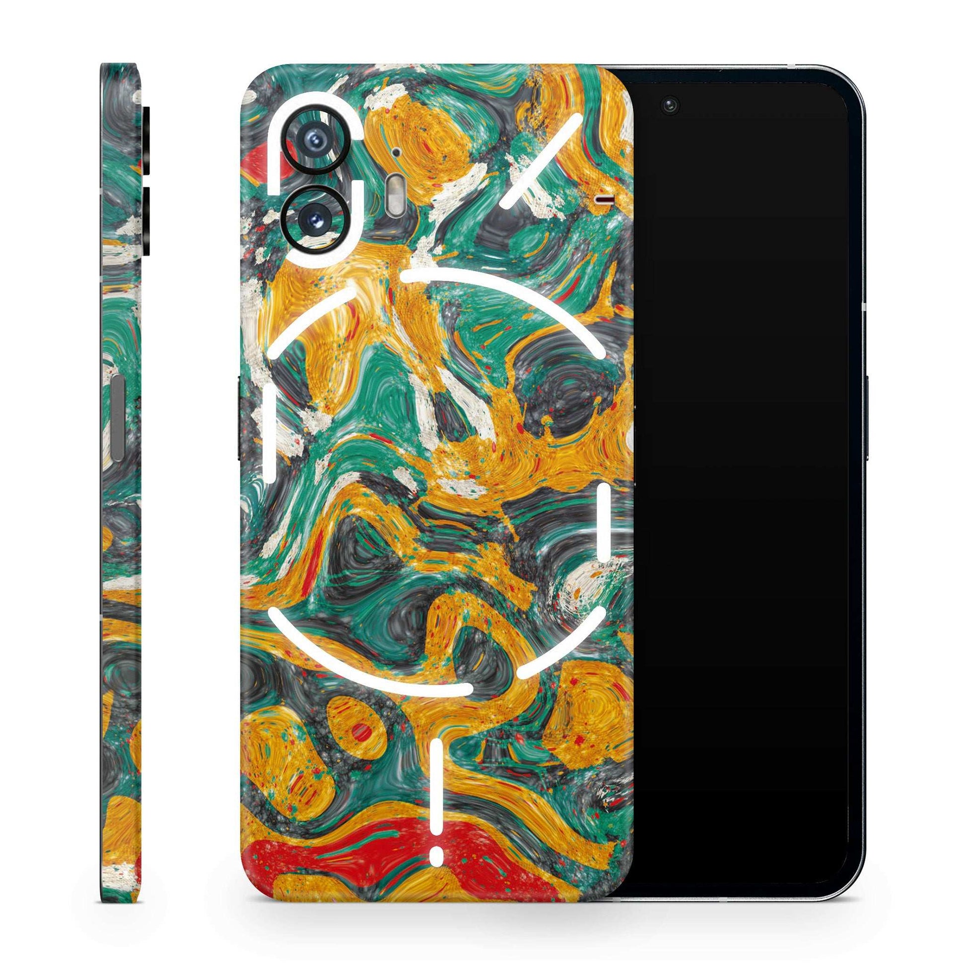 Colourful Liquid Paint Matte Finish Latest Phone Skin