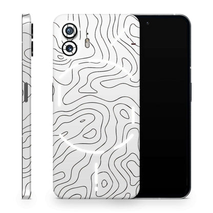 Abstract Line Map Matte Finish Latest Phone Skin
