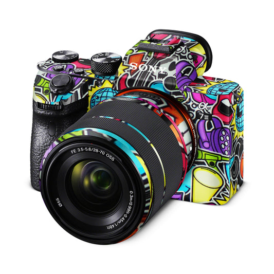 Musical Graffiti Matte Finish Camera Skin