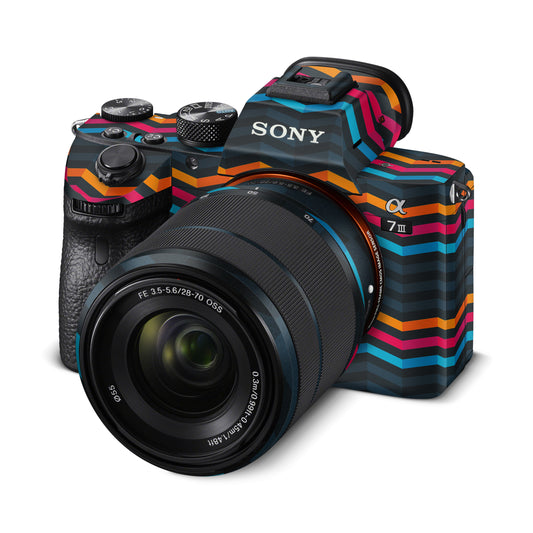 Zig Zag Line Pattern Matte Finish Camera Skin