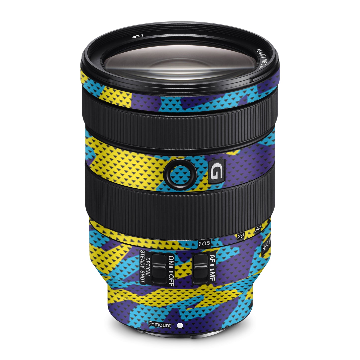 Yellow And Green Camouflage Matte Finish Camera Skin