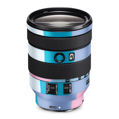 Yellow And Pink Rainbow Pattern Matte Finish Camera Skin