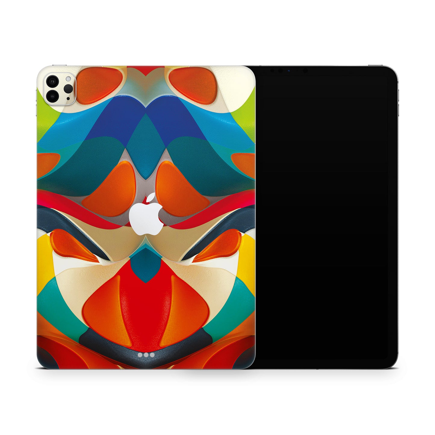 Blue And Orange Paint Design Matte Finish Skin For iPad/Tablet
