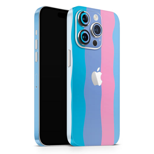Yellow And Pink Rainbow Pattern Matte Finish Latest Phone Skin