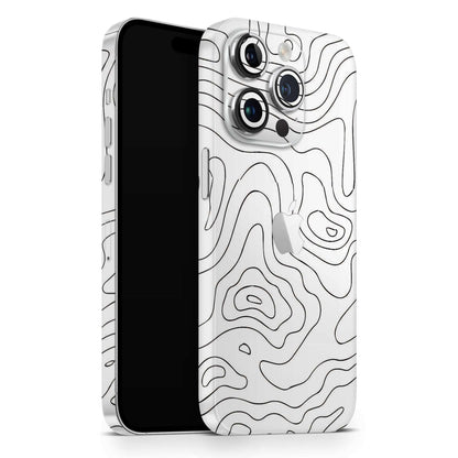 Abstract Line Map Matte Finish Latest Phone Skin
