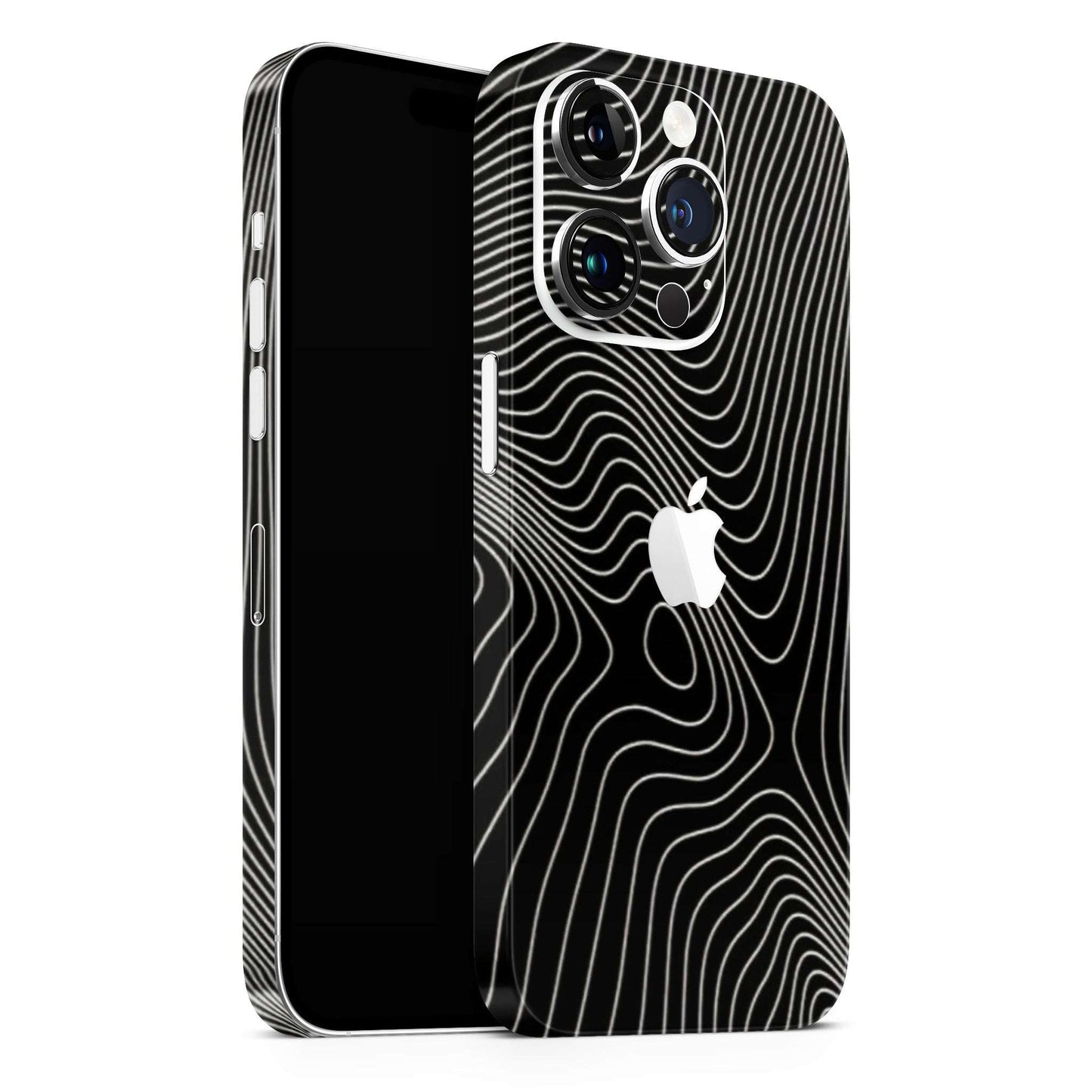 Abstract White Line Map 3D Textured Latest Phone Skin
