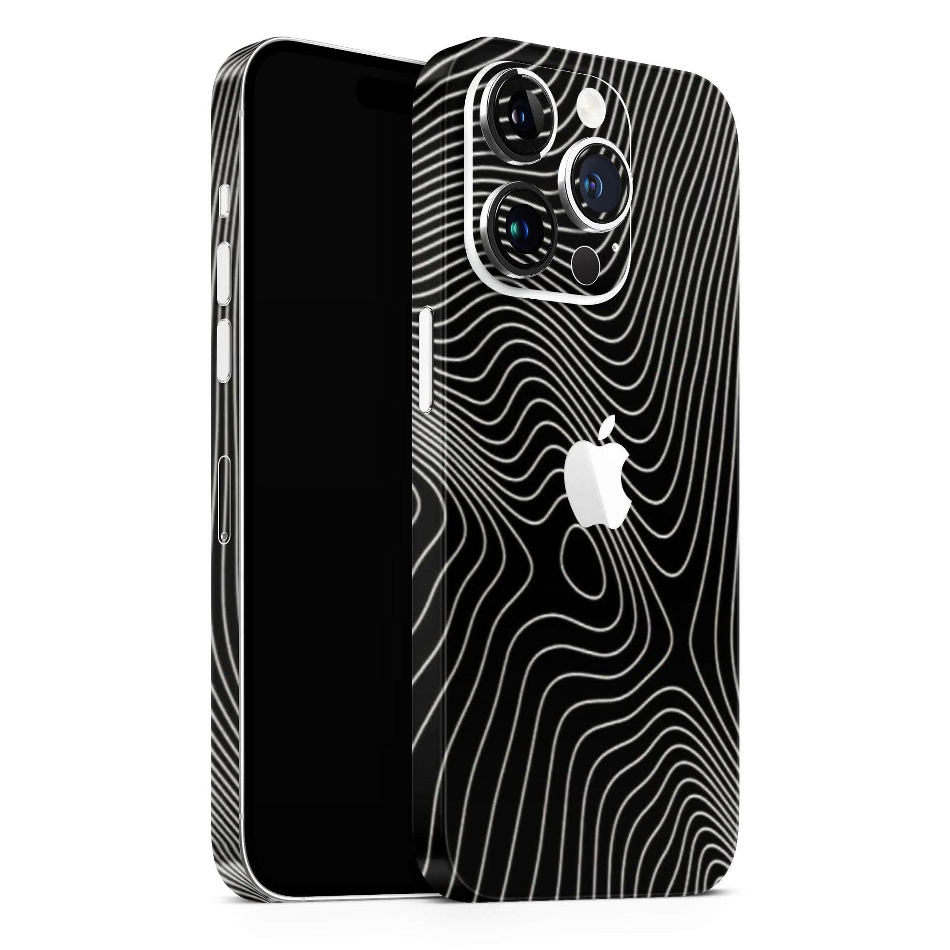 Abstract White Line Map 3D Textured Latest Phone Skin