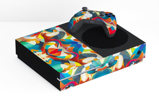 Xbox Series S Blue And Orange Paint Matte Finish Skin