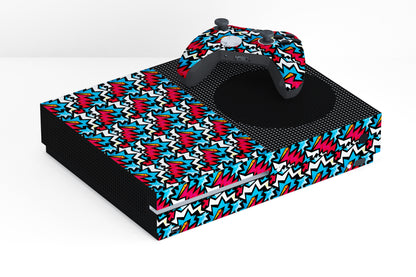 Xbox Series S Funky Zig Zag Red And Blue Matte Finish Skin