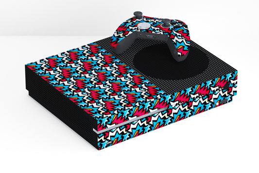 Xbox Series S Funky Zig Zag Red And Blue Matte Finish Skin