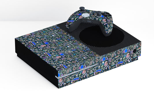 Xbox Series S Colourful Doodles Matte Finish Skin