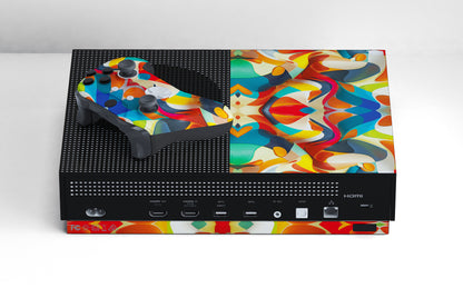 Xbox Series S Blue And Orange Paint Matte Finish Skin