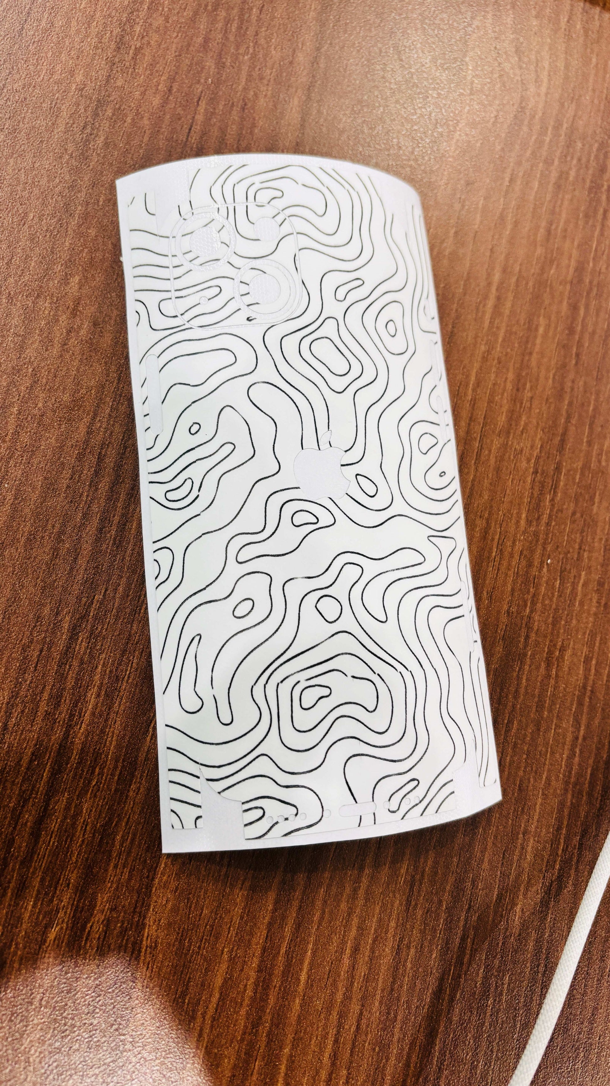 Abstract Line Map Matte Finish Latest Phone Skin