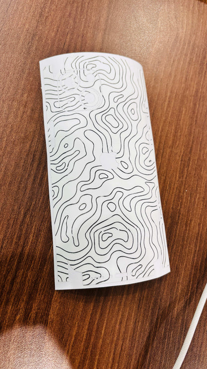 Abstract Line Map Matte Finish Latest Phone Skin