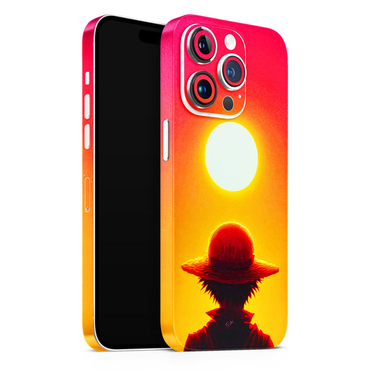 Cool Sunset With Monkey D.Luffy Anime 3D Embossed Phone Skin