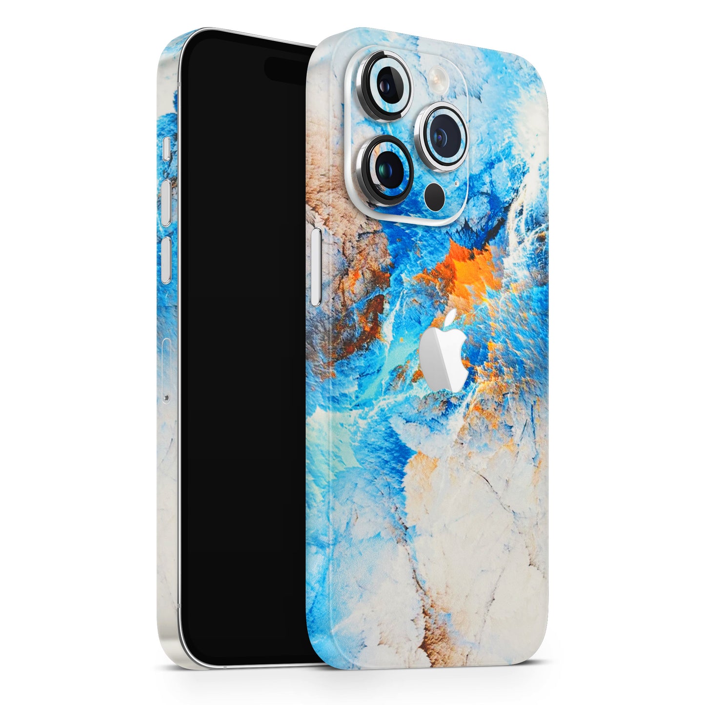 Blue Waves Abstract Matte Finish Phone Skin