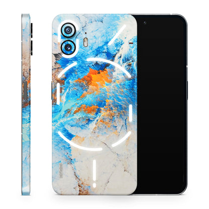 Blue Waves Abstract Matte Finish Phone Skin