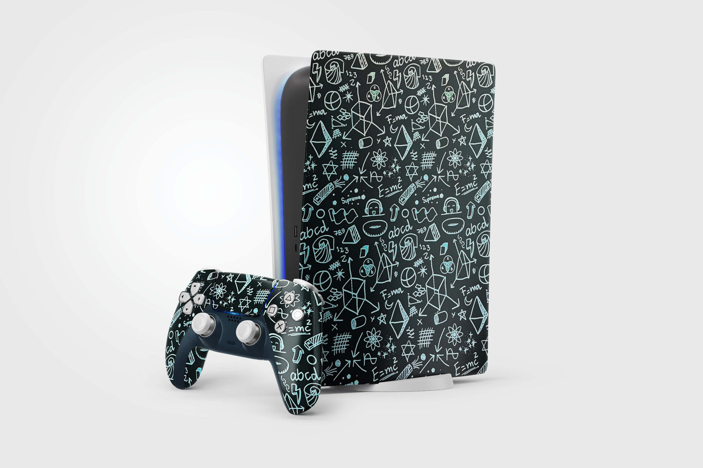 Blackboard Doodles Play Station 5 Matte Finish Skin