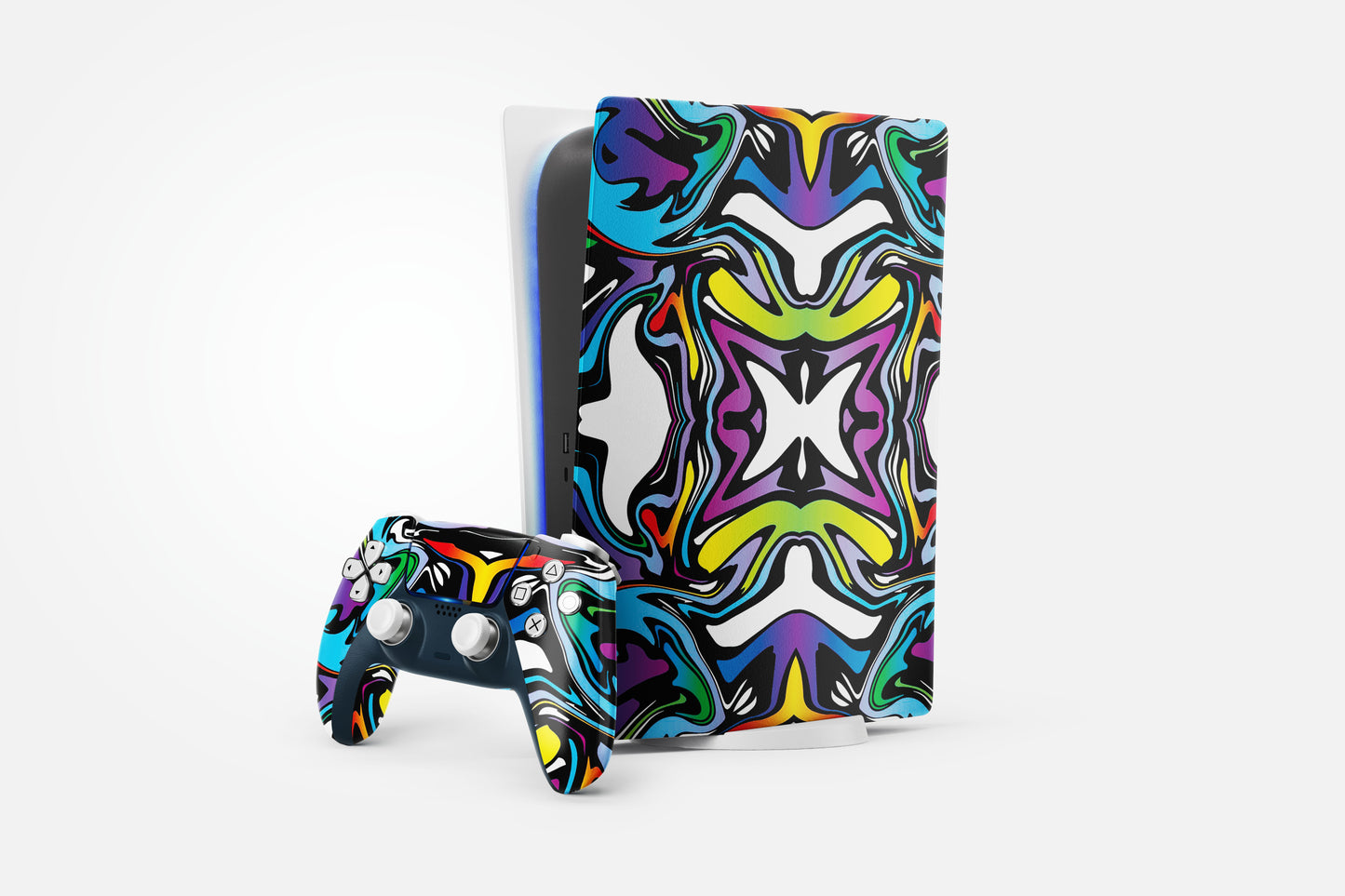 Abstract Colour Paints Play Station 5 Matte Finish Skin