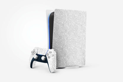 Abstract Line Map Play Station 5 Matte Finish Skin