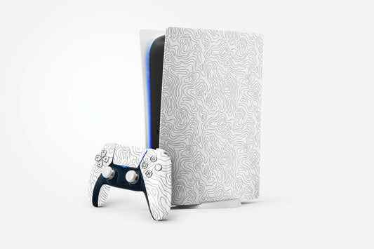 Abstract Line Map Play Station 5 Matte Finish Skin