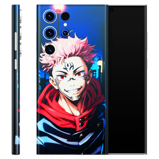 Yuji Itadori Funny Face Anime Matte Finish Phone Skin