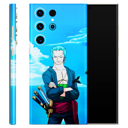 Cool Swordman Zoro Anime Matte Finish Phone Skin