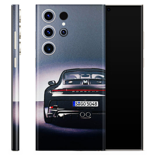 New Black Porsche GT3 3D Embossed Phone Skin