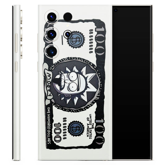 Rick And Morty Hundred Dollar Anime Matte Finish Phone Skin