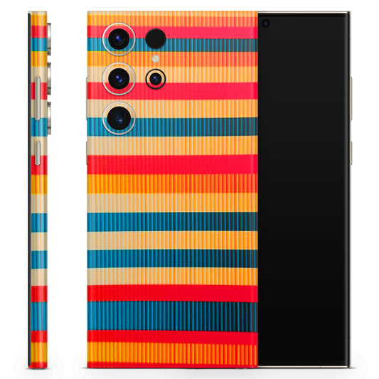 Colourful Stripes Soothing Effect Matte Finish Phone Skin