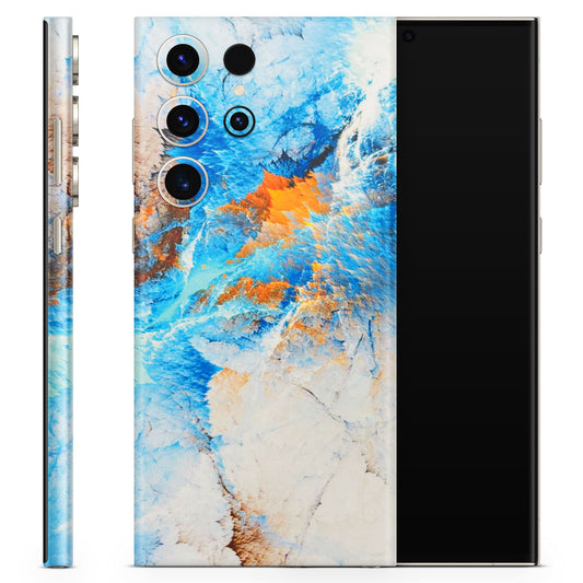 Blue Waves Abstract Matte Finish Phone Skin