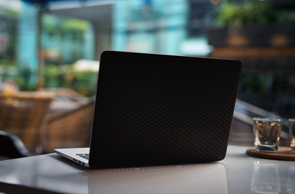 Black Honeycomb Print 3D Textured Laptop Skin