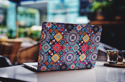 Ethnic Floral Pattern 3D Textured Laptop Skin