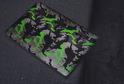 Black And Green Camouflage 3D Textured Laptop Skin