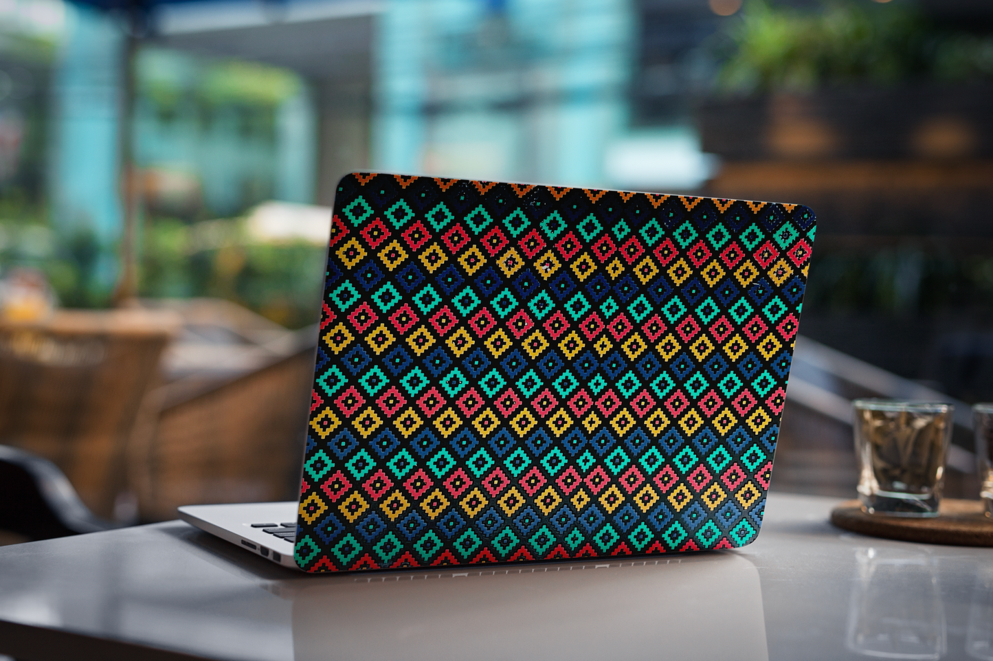 Indian Embroidery Print 3D Textured Laptop Skin