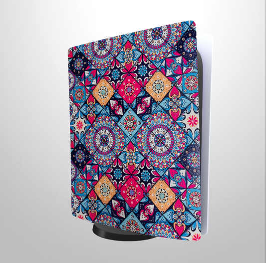 Ethnic Floral Print PS 5 3D Finish Skin