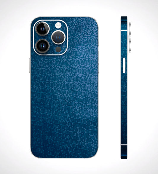 Blue Honeycomb Pattern 3D Textured Phone Skin