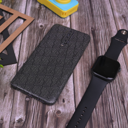 Black Abstract Pattern 3D Textured Phone Skin - Skinly