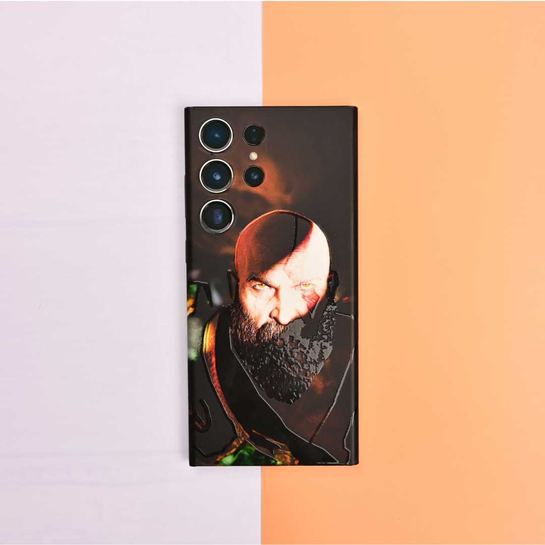 God Of War Kratos Portrait 3D Embossed Phone Skin - Skinly